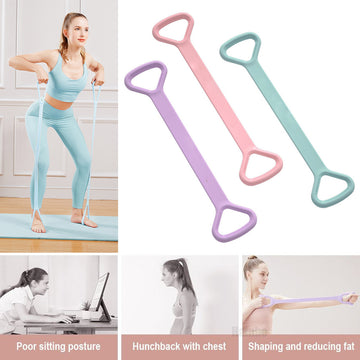Yoga Fitness Resistance Band for Arm & Back Training | Elastic Stretch Bands for Barre, Pilates,