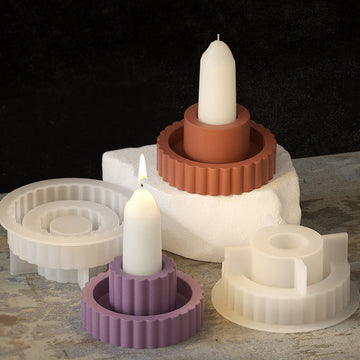 Striped Silicone Sold for Aroma Candle Holders – DIE Striped Candle Holder Making Kit