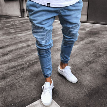 Men’s Light Blue Skinny Jeans – Trendy & Explosive Fashion Denim