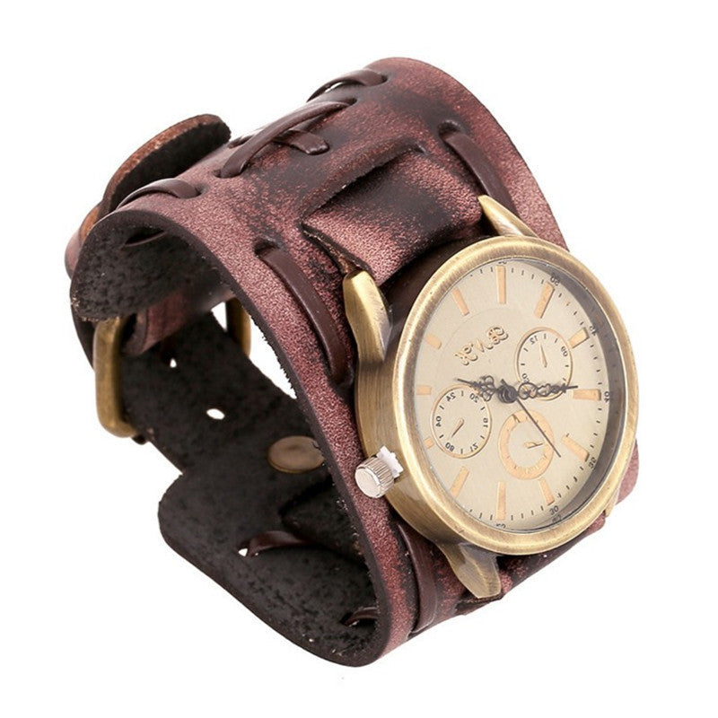 Accessories Foreign Trade Watches Retro Cowhide Watches Punk
