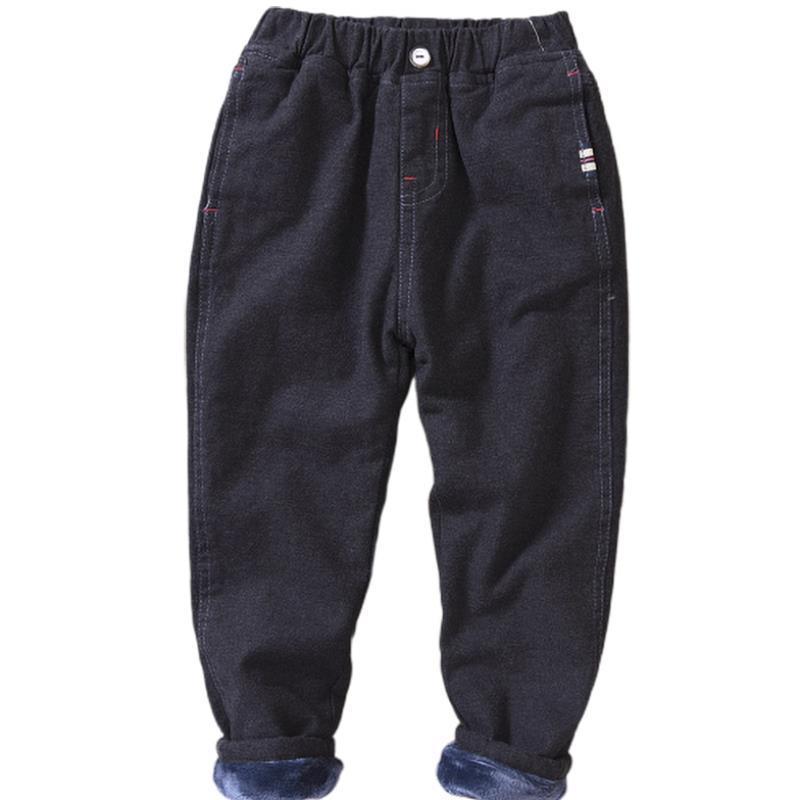 Boys' Casual Pants Korean Winter Long Pants, Big Kids Plus Cashmere Pants