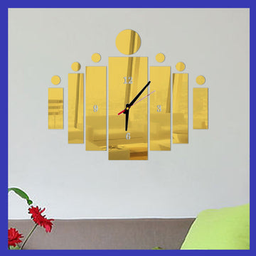 ReflectTime™ Acrylic Mirror Wall Clock – Modern Decorative Timepiece