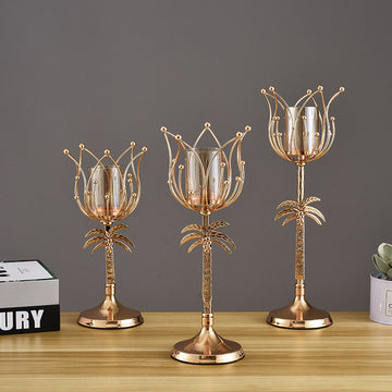 Elegant Glass Candle Holder for Dining Table – Romantic Candlelight Dinner Decor