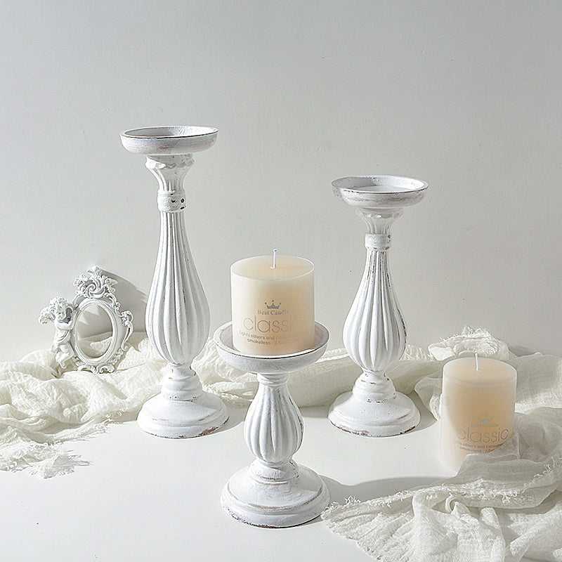 Rustic Wooden Candle Holder Ornaments – Cory Candle Light Decor