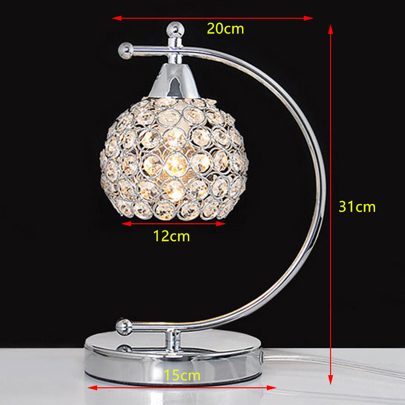 Elegant Crystal Table Lamp – Luxurious Bedside & Living Room Lighting