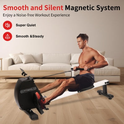 Foldable Rowing Machine for Home Use – 264 LBS Capacity with Comfortable Seat Cushion