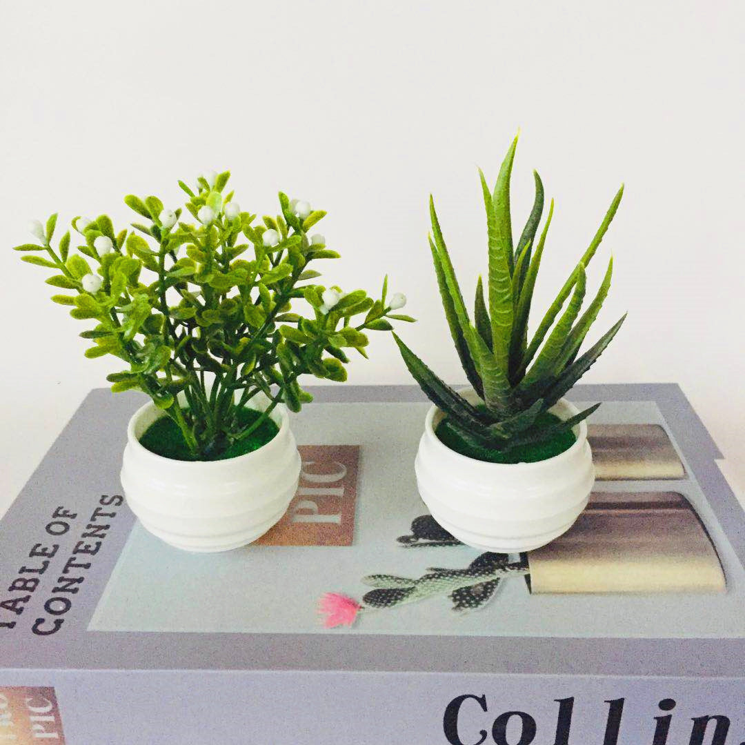 Mini Artificial Potted Plants β Faux Greenery & Flowers for Home & Office Decoration