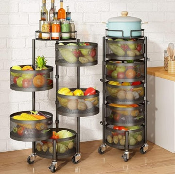 FreshNest™ Fruit & Vegetable Basket Bowls – Kitchen Counter Storage Organizer