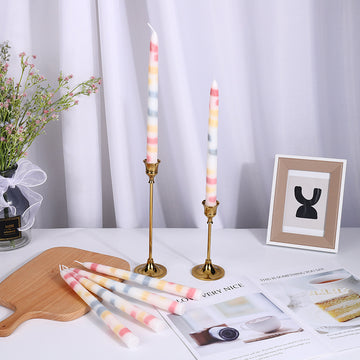 Elegant Watercolour Candle Holder – Long Brush Style Candlestick for Home Decor