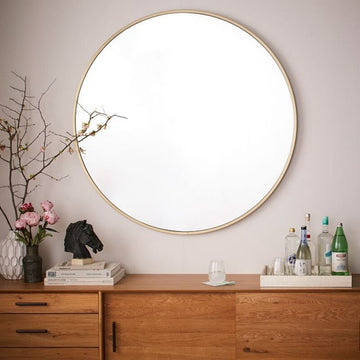AquaGlow™ Bathroom Wall Mirror – Decorative Hanging Vanity Mirror