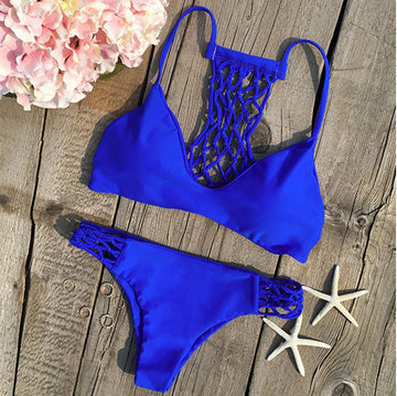 Brazilian Lace Long Sleeve Bikini Suit – Stylish UV Protection Beachwear