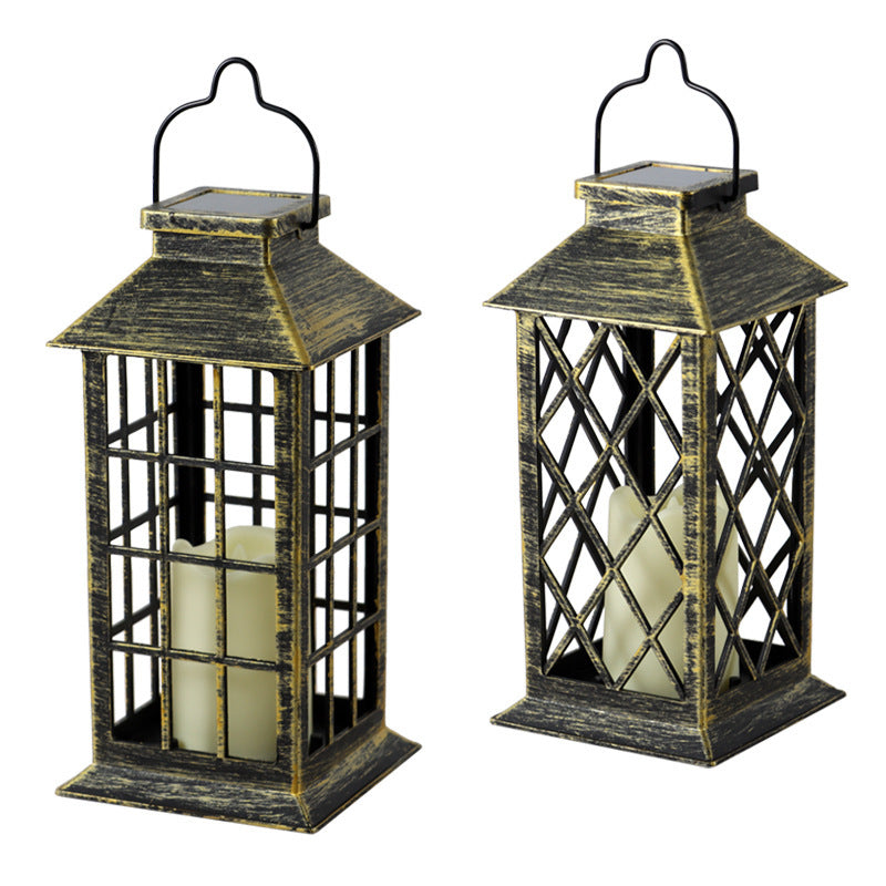 Solar Hollow Palace Lantern – Decorative Plastic Craft Wind Lantern for Garden & Patio