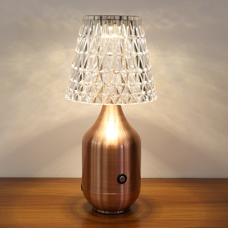 Retro LED Charging Table Lamp – Stylish American Personality Desk & Bedside Light