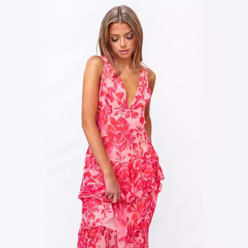 Fairy Long Temperament Dress for Women – Elegant Bohol Chiffon Maxi Gown