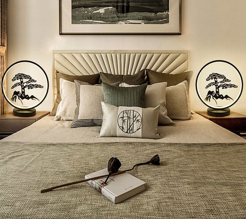 Chinese Style Ceramic LED Table Lamp – Elegant Oriental Home Lighting