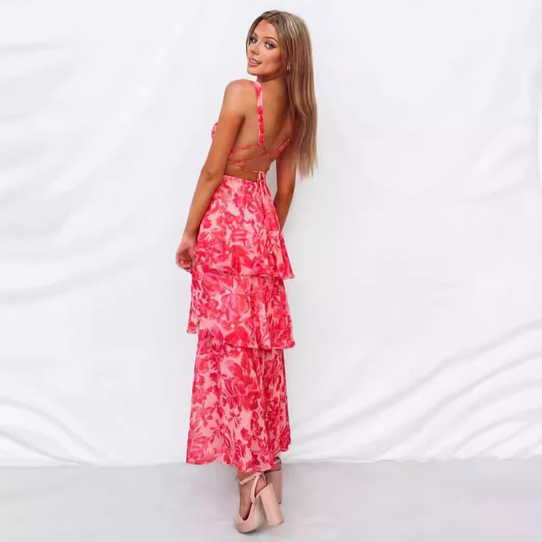 Fairy Long Temperament Dress for Women – Elegant Bohol Chiffon Maxi Gown