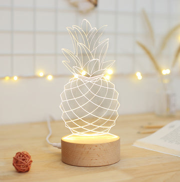 Pineapple Bedside Table Lamp – Tropical-Inspired Decorative Night Light