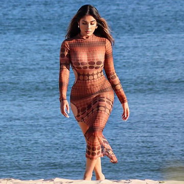 Long Sleeve Swimsuit Dress for Women – Modest UV Protection Swimwear