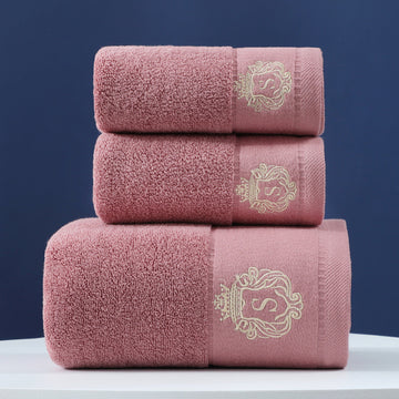 3-Piece Pure Cotton Towel Set – Soft & Absorbent Bath and Hand Towels for Home & Travel