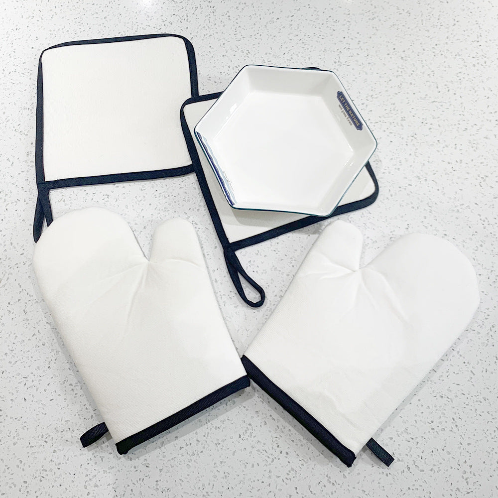 Thickened Anti-Slip Microwave Oven Glove – Heat-Resistant Cotton Mitt for Safe Cooking