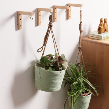 Beech Wood Hook Plant Stand – Outdoor Hanging Basket Holder for Garden & Patio Decor