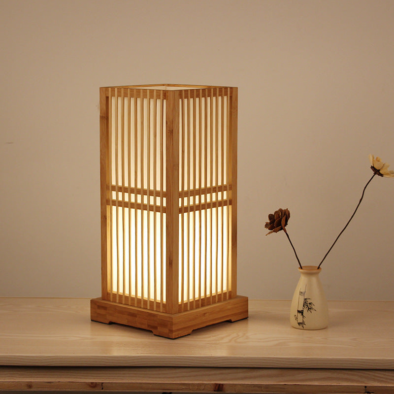 Japanese Style Table Lamp – Elegant Bedside Lamp with Soft Ambient Lighting