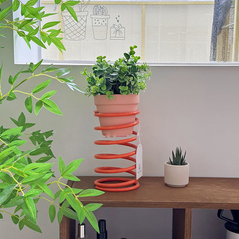 Spiral Plant Stand – Floor-Standing Spring Flower Rack for Indoor & Outdoor Green Plant Decoration