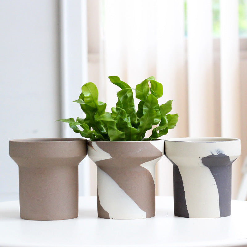 Creative Clashing Ceramic Planters – Unique Succulent, Fern & Tuber Pots for Modern Home Decor