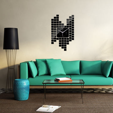 Mosaic Wall Sticker Digital Clock – Stylish DIY Wall Decoration Timepiece
