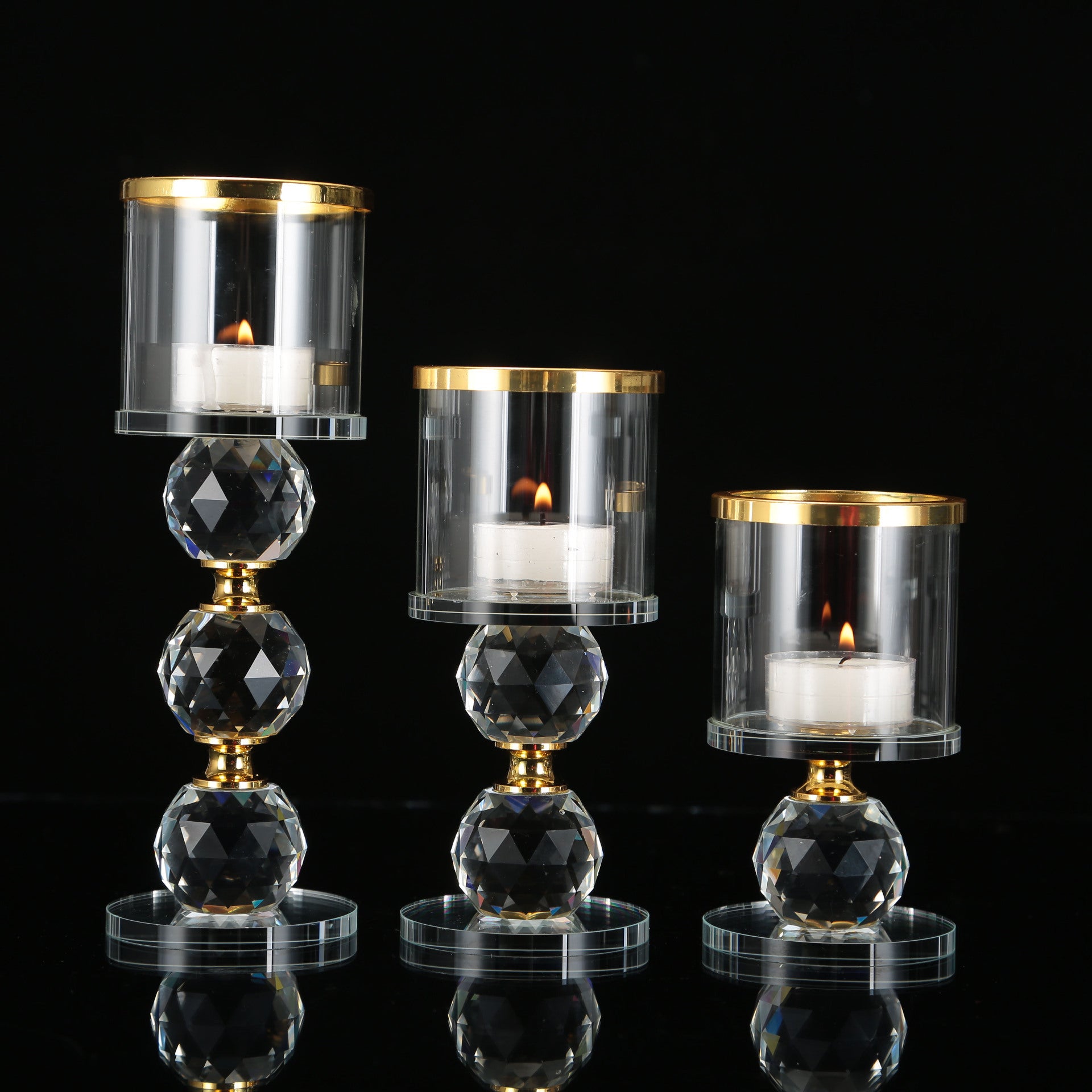European Romantic Crystal Candle Holder – Elegant Hotel & Home Decoration