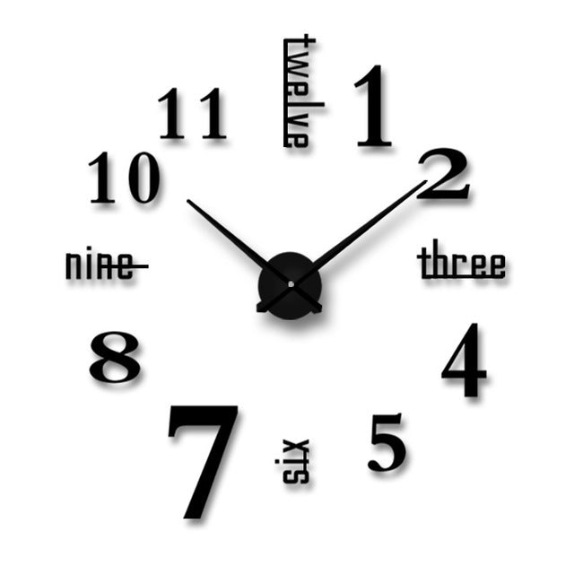 Modern Wall Clock – Silent Quartz Movement, Easy-to-Read Decorative Timepiece