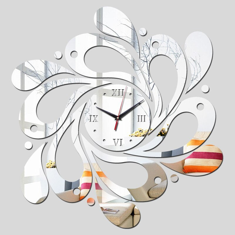 ChicTime™ Fashion Mirror Wall Clock – Stylish Decorative Timepiece