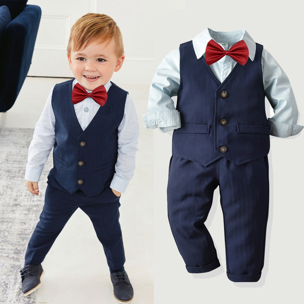 Boys’ Shirt & Trousers Dress Suit – Stylish Formal Wear for Young
