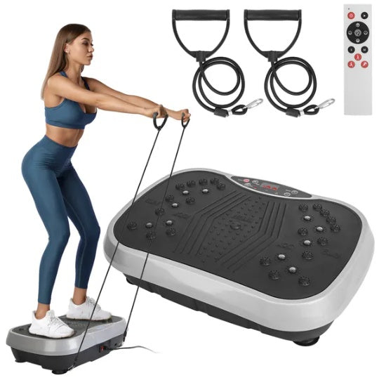 Whole Body Vibration Exercise Machine – Fat Burning Platform with Resistance Bands
