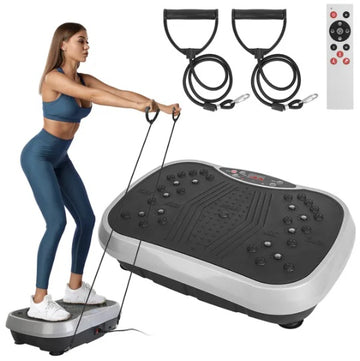 Whole Body Vibration Exercise Machine – Fat Burning Platform with Resistance Bands