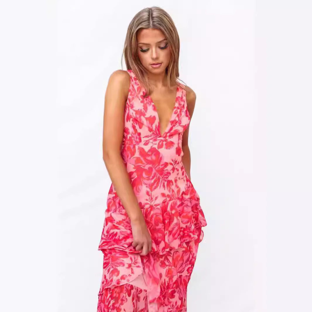 Fairy Long Temperament Dress for Women – Elegant Bohol Chiffon Maxi Gown