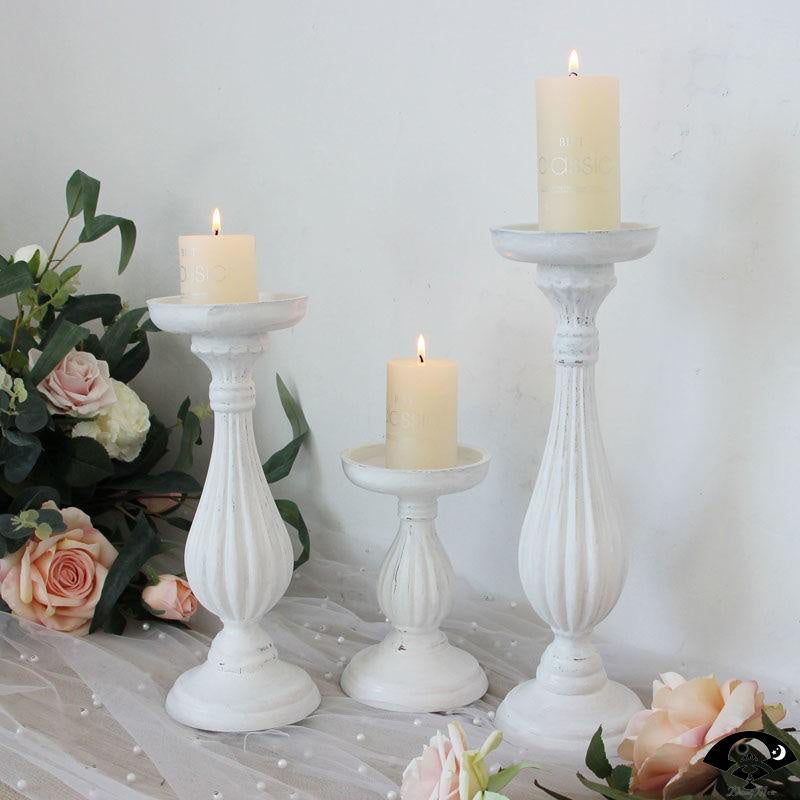 Rustic Wooden Candle Holder Ornaments – Cory Candle Light Decor