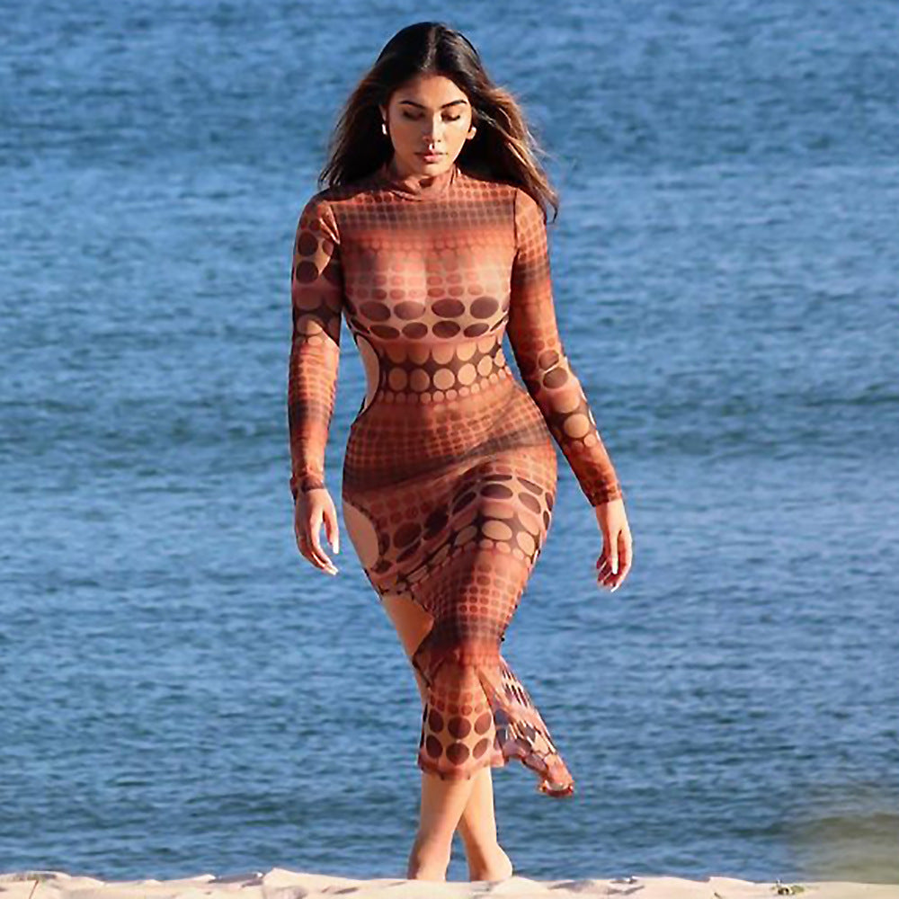 Long Sleeve Swimsuit Dress for Women – Modest UV Protection Swimwear