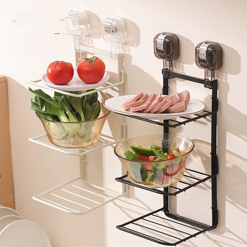 Suction Cup Kitchen Dish Rack – Wall-Mounted Space-Saving Organizer