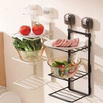 Suction Cup Kitchen Dish Rack – Wall-Mounted Space-Saving Organizer