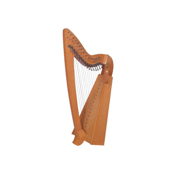 Wooden Irish 19-String Harp Solid Colors Rosewood Material Levers Durable Lightweight Customizable Size Musical Instrument