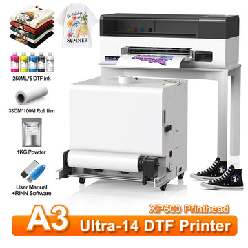 A3+ XP600 DTF Printer Impresora A3 DTF Roll Film Printer Transfer Printer Direct To Film Printing T-Shirt Printer DTF