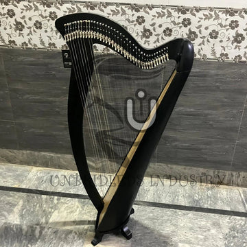 42-String Back Lever Harp Stand Black Premium Quality BeechWood Durable Made Unbridleds Industry Celtic Customizable