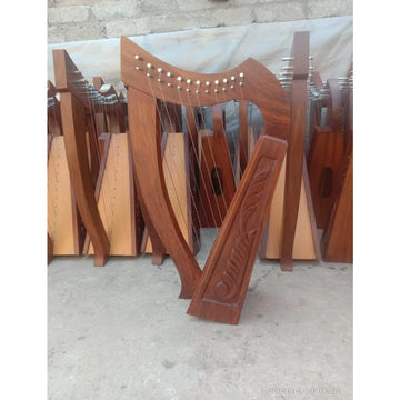 12-String Customized Wooden Irish Harp-Durable Lightweight Musical Instrument for Music Lovers and Beginners