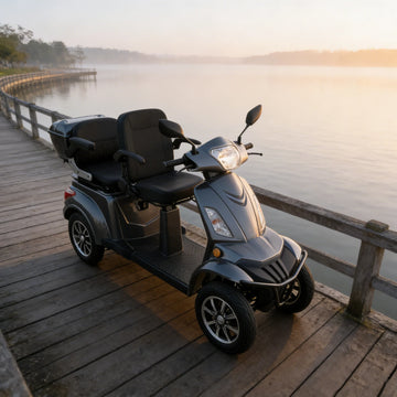 Ample Power 60V 1000W Brushless Motor Waterproof Four-Wheel Scooter Vista Quater-L1 for Women's Daily Commuting 40-60km Range