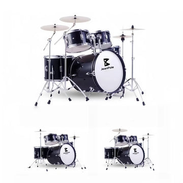 JELO Upgrade Kids 5-Drum 3-Cymbal Small Jazz Set Real Drum Set for 3-14 Years Old Children's Musical Practice