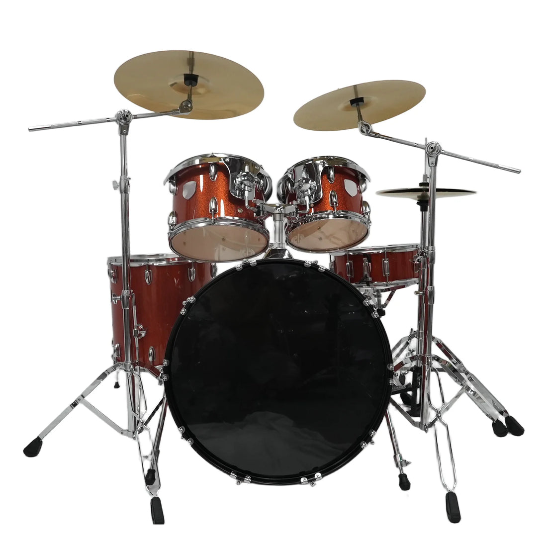 Professional High Quality Complete Black Transparent Drumheads Optional Adult Drum Set With Cymbals