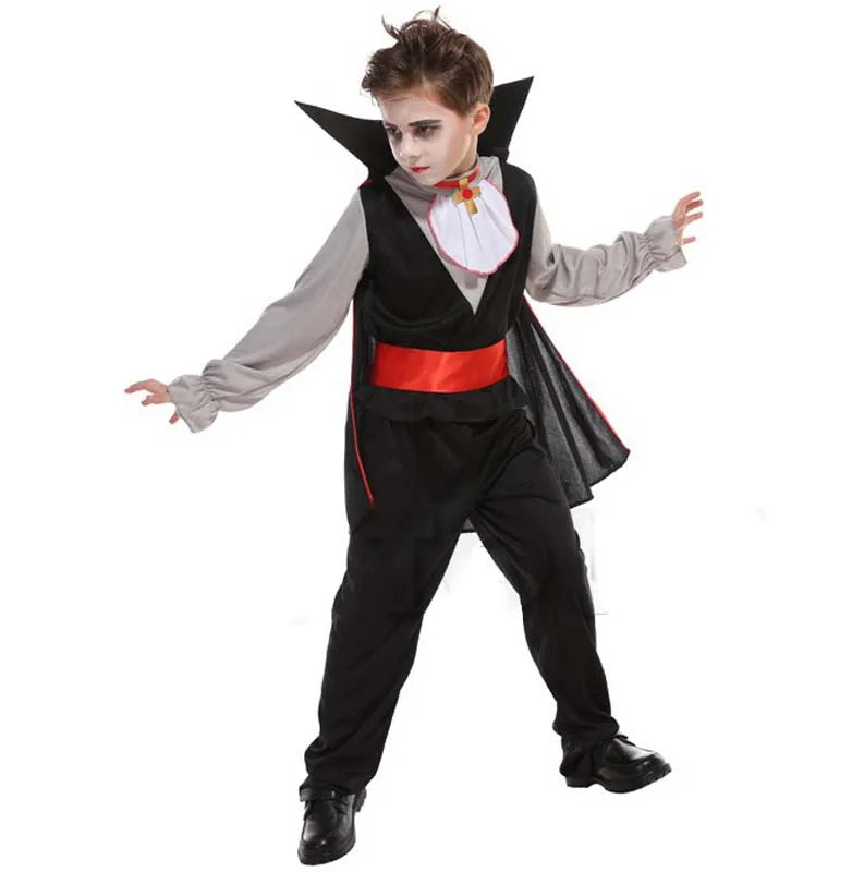 Carnival Party Halloween Kids Children Vampire Costume Fantasia Prince Vampire Cosplay for Boy ZBHC-026