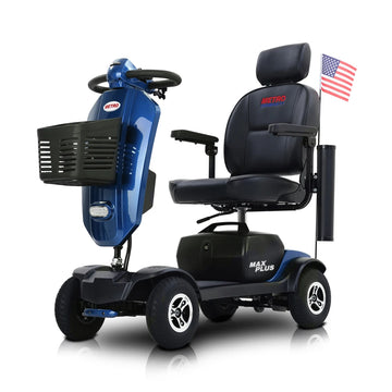 Outdoor Mobility Electric Scooter with 2pcs*20AH Battery Max Driving Range 16 Miles with Cup Holders & USB Charger Port 4 Wheels