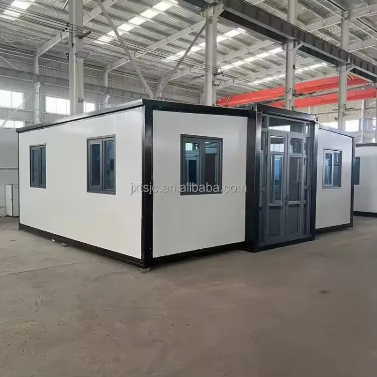 2 Bedroom Modern Luxury Prefab Villa Free Provision Decoration Design Drawings Casa Container Prefabricated Sandwich Panel Steel